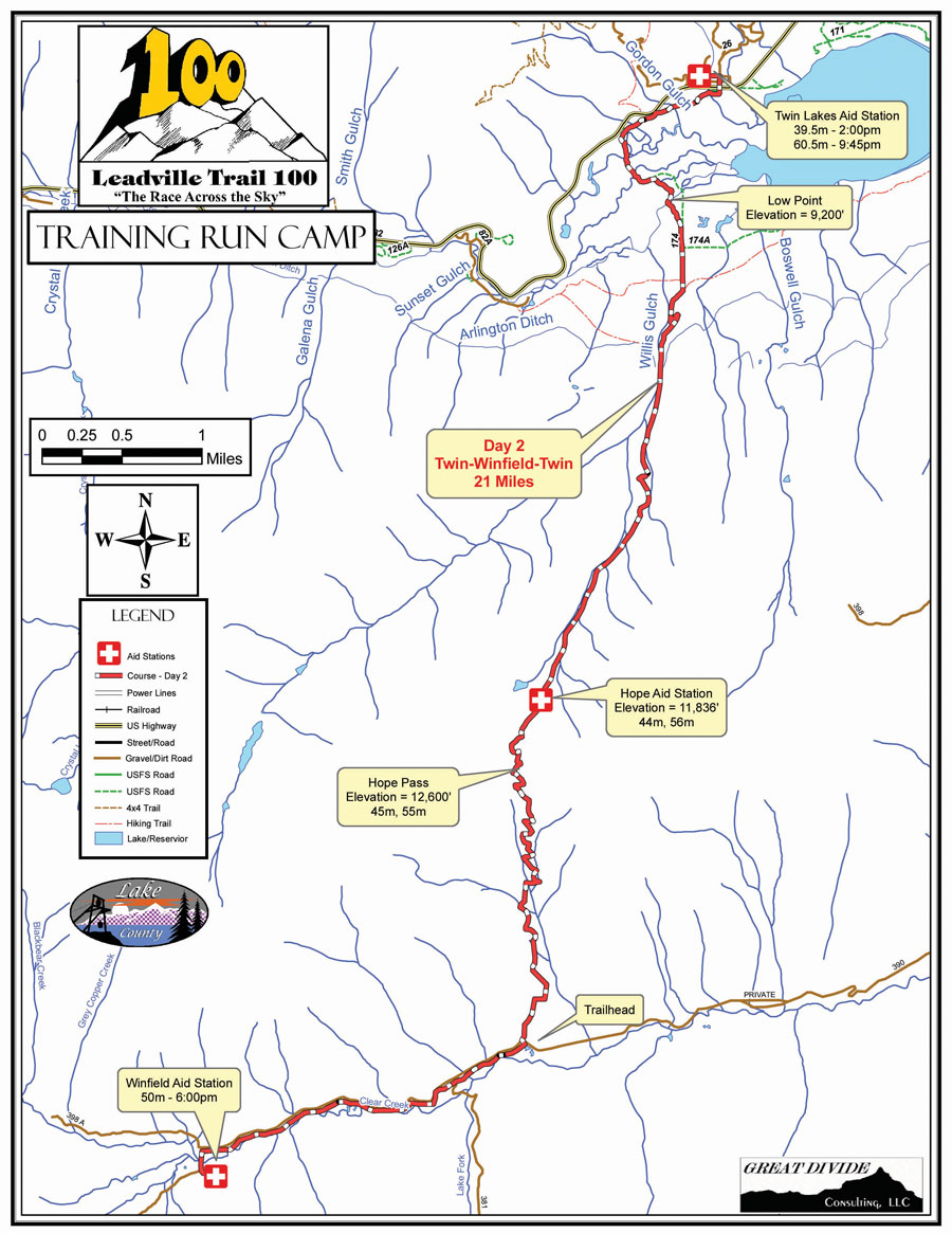 Leadville Trail 100 Training Camp Map Day 2 Leadville Race Series