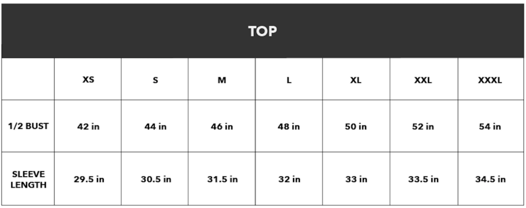 2023 Size Charts (MTB) - Leadville Race Series